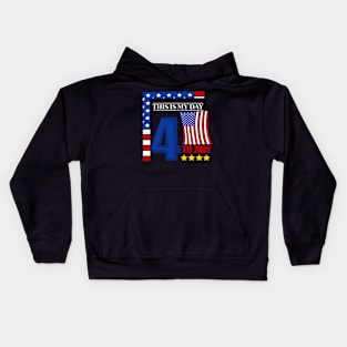 America Shirt 4th of July Patriotic T-shirt holiday Kids Hoodie